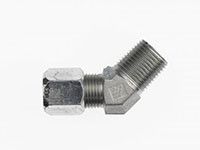 Brennan 1/2 Inch (in) Flareless Bite-Type x 3/8 Inch (in) Male Pipe Rigid 45 Degree Elbow (01471324)