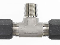 Brennan 1/2 Inch (in) Flareless Bite-Type (2 Sides) x 3/8 Inch (in) Male Pipe Rigid End Style Compression Tee (00324716)