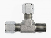 Brennan 1/4 Inch (in) Flareless Bite-Type (2 Sides) x 1/4 Inch (in) Male Pipe Rigid End Style Compression Tee (01471363)