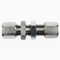 Brennan 1/2 x 1/2 Inch (in) Flareless Bite-Type End Style Bulkhead Straight Adapter (00324790)