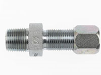 Brennan 1/2 Inch (in) Flareless Bite-Type x 1/2 Inch (in) Male Pipe Rigid End Style Bulkhead Straight Adapter (02480320)