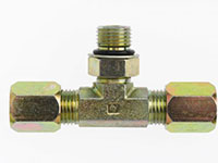 Brennan 1/2 Inch (in) Flareless Bite-Type (2 Sides) x Male Adjustable O-Ring Boss End Style Compression Tee (01471507)