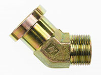 Brennan 1-1/2 Inch (in) Male Flat Face O-Ring x 1-1/2 Inch (in) Code 62 Heavy O-Ring Flange End Style 45 Degree Elbow (03518238)