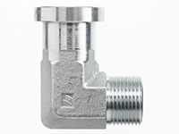 Brennan 1 Inch (in) Male Flat Face O-Ring x 3/4 Inch (in) Code 62 Heavy O-Ring Flange End Style 90 Degree Elbow (03518240)