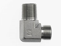 Brennan 5/8 Inch (in) Male Flat Face O-Ring x 3/4 Inch (in) Male Pipe Rigid End Style 90 Degree Elbow (03518335)