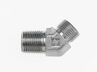 Brennan 5/8 Inch (in) Male Flat Face O-Ring x 1/2 Inch (in) Male Pipe Rigid End Style 45 Degree Elbow (03518436)