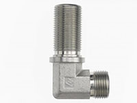 Brennan 1/4 x 1/4 Inch (in) Male Flat Face O-Ring End Style Bulkhead 90 Degree Elbow (00264697)