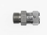 Brennan 1-1/4 Inch (in) Female Joint Industry Council (JIC) 37 Degree Flare Swivel x 1-1/4 Inch (in) Male Flat Face O-Ring End Style Straight Adapter (00317837)