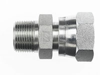 Brennan 3/4 Inch (in) Female Flat Face O-Ring x 3/4 Inch (in) Male Pipe Rigid End Style Straight Adapter (04917609)