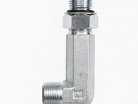 Brennan 1/4 Inch (in) Male Flat Face O-Ring x 1/4 Inch (in) Male Adjustable O-Ring Boss End Style Long 90 Degree Elbow (02481950)