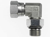 Brennan 5/8 Inch (in) Female Flat Face O-Ring x 5/8 Inch (in) Male Adjustable O-Ring Boss End Style 90 Degree Elbow (00265164)