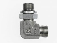 Brennan 3/8 Inch (in) Male Flat Face O-Ring x 1/4 Inch (in) Male British Standard Pipe Parallel End Style 90 Degree Elbow (05169988)