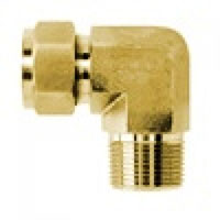 Brennan 1/4 Inch (in) Instrumentation x 3/8 Inch (in) Male Pipe Rigid End Style Brass 90 Degree Elbow (05730787)