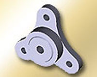 Bunting Lube-Align® LF Series Three-Bolt Flange-Mount Plain Sleeve Bearings