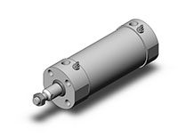 SMC® CG5 Series 63 Millimeter (mm) Bore Diameter and 3.46 Kilogram (kg) Weight Round Body Repairable Air Cylinder (09937876)