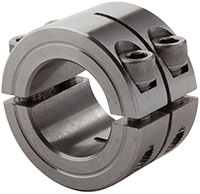 Climax Metal D2C Series 0.1250 Inch (in) Inside Diameter Stainless Steel Two-Piece Double Wide Clamping Collar (04004011)