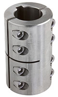 Climax Metal 2MISCC Series 45 Millimeter (mm) Outside Diameter Metric Two-Piece Stainless Steel Industry Standard Clamping Coupling with Keyway (02758527)