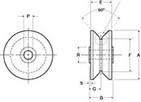 Osborn Load Runners 110 Millimeter (mm) Roller Diameter V-Groove Cam Follower (02646764)