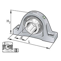 INA (Schaeffler) RAKY Series 1.831 Inch (in) Base Width Pillow Block Ball Bearing Unit (00558856)