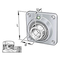 INA (Schaeffler) PCJY Series 1.1875 Inch (in) Bore Diameter Flange-Mount Ball Bearing Unit (00600672)