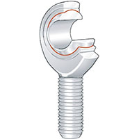 INA (Schaeffler) 37 Millimeter (mm) Ball Width Male Threaded Left Hand Rod End (04066040)