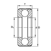 INA (Schaeffler) B Series 1.6875 Inch (in) Bore Diameter Radial and Deep Groove Ball Bearing (04535968)