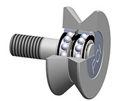 PCI Procal Inc. VTR Series 3.5000 Inch (in) Roller Diameter V-Groove Track Roller (00088671)