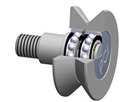 PCI Procal Inc. VTRE Series 2.0000 Inch (in) Roller Diameter V-Groove Track Roller (02171211)