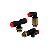 SMC® 11.11 Millimeter (mm) Hex Size and 0.02 Pound (lb) Weight Push-Connect Pneumatic Tube 90 Degree Elbow (02087776)