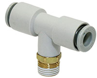 SMC® 0.02 Pound (lb) Weight Push-Connect Pneumatic Tube Tee (01991083)