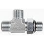 Brennan 3/8 Inch (in) Male O-Ring Boss x 1/4 x 1/4 Inch (in) Male Flat Face O-Ring End Style Tee (01600138)