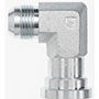 Brennan 3/4 Inch (in) Male Joint Industry Council (JIC) 37 Degree Flare x 1 Inch (in) Code 61 Standard O-Ring Flange End Style 90 Degree Elbow (02198732)