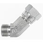 Brennan 3/8 Inch (in) Female Flat Face O-Ring x 3/8 Inch (in) Male Flat Face O-Ring End Style 45 Degree Elbow (03518442)