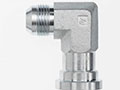 Brennan 1-1/2 Inch (in) Male Joint Industry Council (JIC) 37 Degree Flare x 2 in Code 61 Standard O-Ring Flange End Style 90 Degree Elbow (02482012)