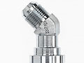 Brennan 1-1/2 Inch (in) Male Joint Industry Council (JIC) 37 Degree Flare x 1-1/2 Inch (in) Code 62 Heavy O-Ring Flange End Style 45 Degree Elbow (02567361)