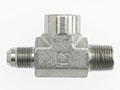 Brennan 1/2 Inch (in) Male Joint Industry Council (JIC) 37 Degree Flare x 3/8 Inch (in) Male Pipe Rigid x 3/8 Inch (in) Female Pipe Rigid End Style Tee (00463865)