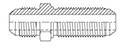 Brennan 1/2 x 1/2 Inch (in) Male Joint Industry Council (JIC) 37 Degree Flare End Style Bulkhead Straight Adapter (00315101)