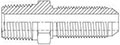 Brennan 1 Inch (in) Male Pipe Rigid x 1 Inch (in) Male Joint Industry Council (JIC) 37 Degree Flare End Style Bulkhead Straight Adapter (00328048)