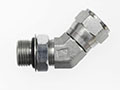 Brennan 1/4 Inch (in) Female Joint Industry Council (JIC) 37 Degree Flare Swivel x 1/4 Inch (in) Male Adjustable O-Ring Boss End Style 45 Degree Elbow (07210980)