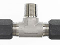 Brennan 5/16 Inch (in) Flareless Bite-Type (2 Sides) x 1/8 Inch (in) Male Pipe Rigid End Style Compression Tee (01471333)