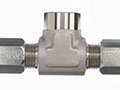 Brennan 3/8 Inch (in) Flareless Bite-Type (2 Sides) x 1/4 Inch (in) Female Pipe Rigid End Style Compression Tee (01471343)
