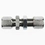 Brennan 1/2 x 1/2 Inch (in) Flareless Bite-Type End Style Bulkhead Straight Adapter (00324790)