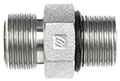 Brennan 1/2 Inch (in) Male Flat Face O-Ring End Style x 1/2 Inch (in) Male O-Ring Boss Steel End Style Straight Adapter (00361124)