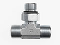 Brennan 3/8 x 3/8 Inch (in) Male Flat Face O-Ring x 1/4 Inch (in) Male Adjustable O-Ring Boss End Style Tee (05262523)
