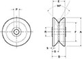 Osborn Load Runners 110 Millimeter (mm) Roller Diameter V-Groove Cam Follower (02646764)
