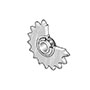 INA (Schaeffler) 20 Millimeter (mm) Bore Diameter Idler Roller Chain Sprocket (02291180)