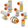 SMC® Push-Connect Pneumatic Tube Elbows